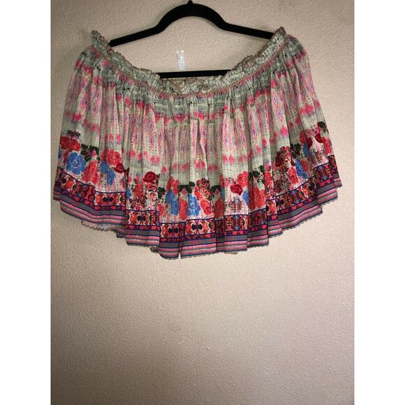 Anthropologie Bhanuni by Jyoti Villa Hippie Boho Coquette Girly Crop Top - Picture 1 of 6